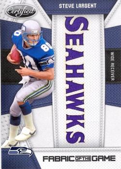 2010 Panini Certified - Fabric of the Game Team Die Cut #131 Steve Largent Front