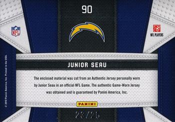 2010 Panini Certified - Fabric of the Game Team Die Cut #90 Junior Seau Back
