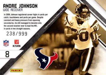 2010 Panini Certified - Gold Team #8 Andre Johnson  Back