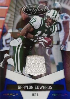 2010 Panini Certified - Mirror Blue Materials #102 Braylon Edwards Front