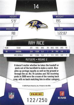2010 Panini Certified - Mirror Red #14 Ray Rice  Back