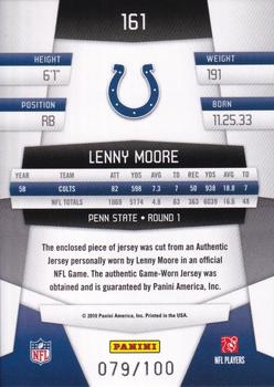 2010 Panini Certified - Mirror Red #161 Lenny Moore Back