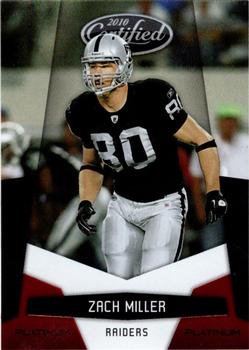 2010 Panini Certified - Platinum Red #111 Zach Miller  Front
