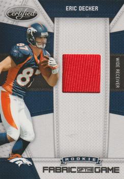 2010 Panini Certified - Rookie Fabric of the Game #15 Eric Decker Front
