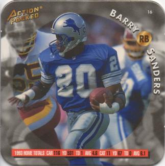 1994 Action Packed CoaStars #16 Barry Sanders Front