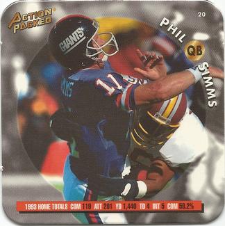 1994 Action Packed CoaStars #20 Phil Simms Front