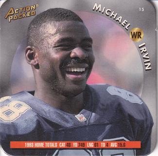 1994 Action Packed CoaStars #15 Michael Irvin Back