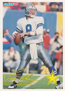 1994 Fleer Shell FACT #95 Troy Aikman Front