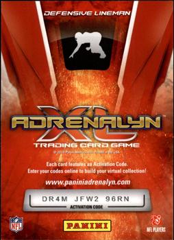 2010 Panini Adrenalyn XL #223 Jared Allen  Back