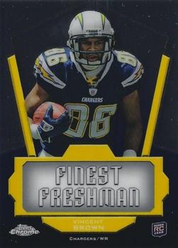2011 Topps Chrome - Finest Freshman #FF-VB Vincent Brown Front