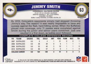 2011 Topps Chrome - Orange Refractors #63 Jimmy Smith  Back