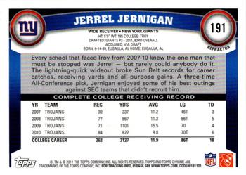 2011 Topps Chrome - Orange Refractors #191 Jerrel Jernigan  Back