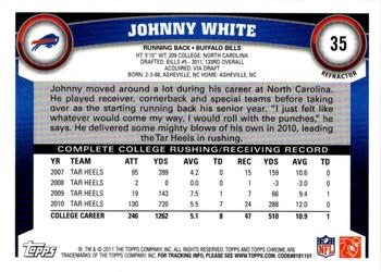 2011 Topps Chrome - Refractors #35 Johnny White  Back
