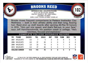 2011 Topps Chrome - Refractors #102 Brooks Reed  Back