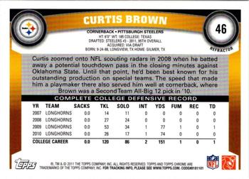 2011 Topps Chrome - Xfractors #46 Curtis Brown Back