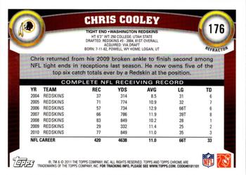 2011 Topps Chrome - Xfractors #176 Chris Cooley Back