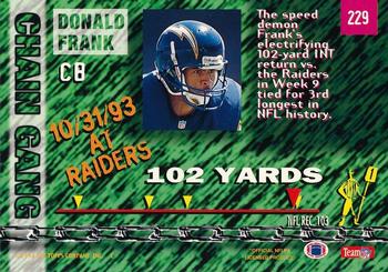 1994 Stadium Club - Members Only #229 Donald Frank Back