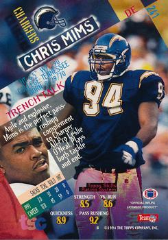 1994 Stadium Club - Members Only #241 Chris Mims Back