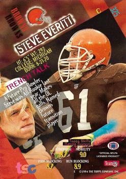 1994 Stadium Club - Members Only #325 Steve Everitt Back