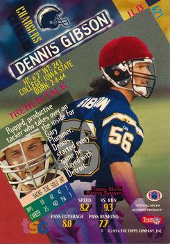 1994 Stadium Club - Members Only #421 Dennis Gibson Back