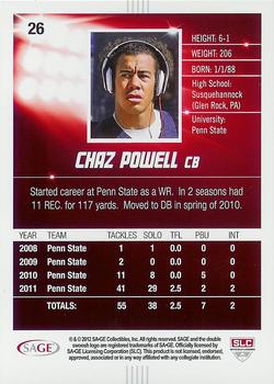 2012 SAGE HIT #26 Chaz Powell Back