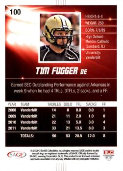 2012 SAGE HIT #100 Tim Fugger Back
