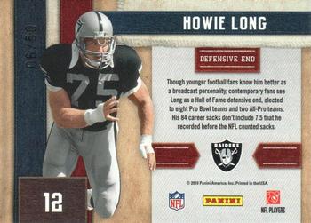 2010 Panini Absolute Memorabilia - Canton Absolutes Spectrum #12 Howie Long  Back