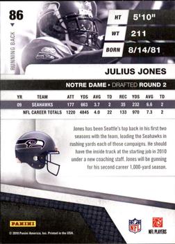 2010 Panini Absolute Memorabilia - Retail #86 Julius Jones  Back