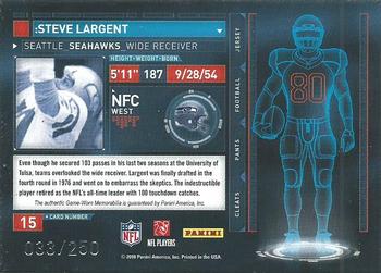 2010 Panini Absolute Memorabilia - Tools of the Trade Material Red #15 Steve Largent Back