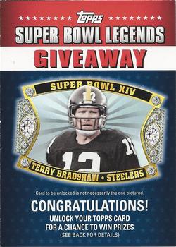 2011 Topps - Super Bowl Legends Giveaway #SBLG-2 Terry Bradshaw Front