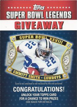 2011 Topps - Super Bowl Legends Giveaway #SBLG-5 Emmitt Smith Front