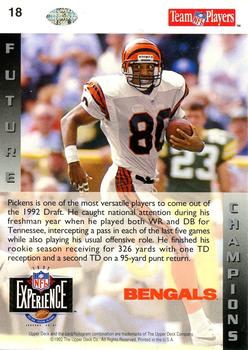 1993 Upper Deck NFL Experience #18 Carl Pickens Back