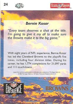 1993 Upper Deck NFL Experience #24 Bernie Kosar Back