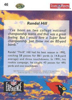 1993 Upper Deck NFL Experience #46 Randal Hill Back