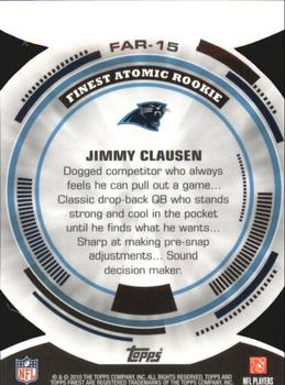 2010 Finest - Atomic Refractor Rookies #FAR-15 Jimmy Clausen  Back