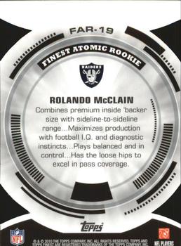 2010 Finest - Atomic Refractor Rookies #FAR-19 Rolando McClain  Back
