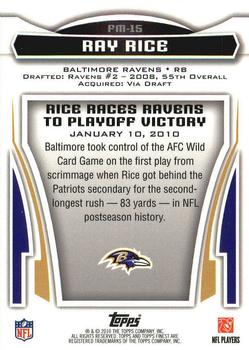 2010 Finest - Finest Moments #FM-15 Ray Rice  Back