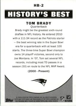 2010 Topps Magic - History's Best #HB-2 Tom Brady  Back