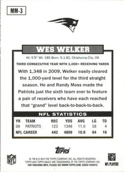 2010 Topps Magic - Magical Moments #MM-3 Wes Welker  Back