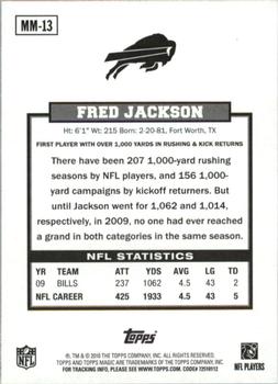 2010 Topps Magic - Magical Moments #MM-13 Fred Jackson  Back
