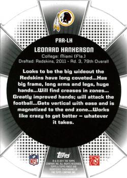 2011 Finest #FAR-LH Leonard Hankerson Back