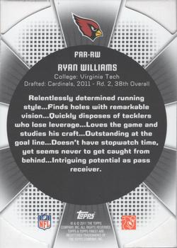 2011 Finest - Atomic Refractor Rookies #FAR-RW Ryan Williams Back