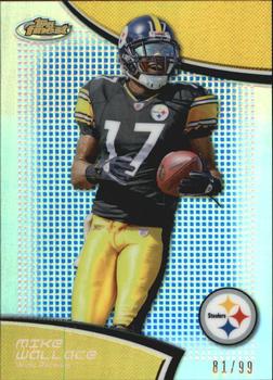 2011 Finest - Blue Refractors #4 Mike Wallace Front