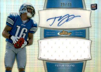 2011 Finest - Jumbo Jersey Autographs Refractors #AJR-TY Titus Young Front