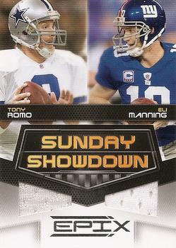 2010 Panini Epix - Sunday Showdown Materials #2 Tony Romo / Eli Manning  Front
