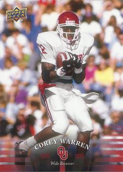 2011 Upper Deck University of Oklahoma #55 Corey Warren Front