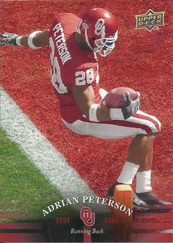2011 Upper Deck University of Oklahoma #72 Adrian Peterson Front