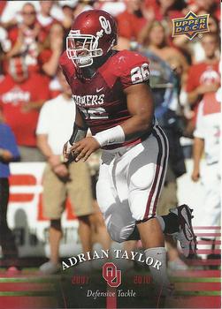 2011 Upper Deck University of Oklahoma #76 Adrian Taylor Front