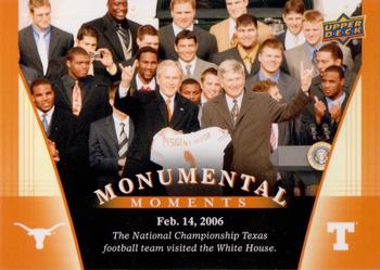 2011 Upper Deck University of Texas #96 2005 Team visits White House Front