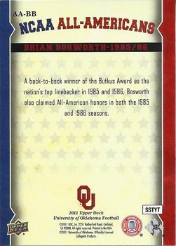 2011 Upper Deck University of Oklahoma - All-Americans #AA-BB Brian Bosworth Back
